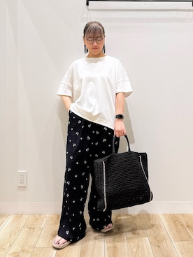 「FORK&SPOON（フォークアンドスプーン）のアイテム（トップス）」を使った、ながせさん（レディース・156cm）の春コーディネート