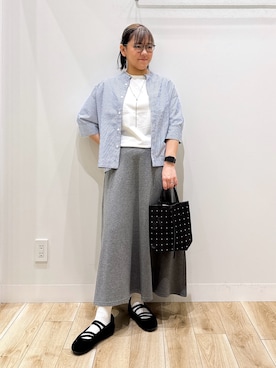 「FORK&SPOON（フォークアンドスプーン）のアイテム（トップス）」を使った、ながせさん（レディース・156cm）の春コーディネート