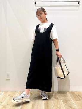 「NIKE（ナイキ）のNIKE　P-6000（スニーカー）」を使った、ながせさん（レディース・156cm）の夏コーディネート