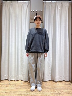 「サマンサ モスモス(Samansa Mos2)」｜「アイテム（スウェット）」を使った、ァ ォ ィ🪿さん（レディース・160cm）の冬コーディネート