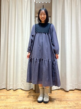 「Samansa Mos2（サマンサ モスモス）のアイテム（ブーツ）」を使った、ァ ォ ィ🪿さん（レディース・160cm）の冬コーディネート