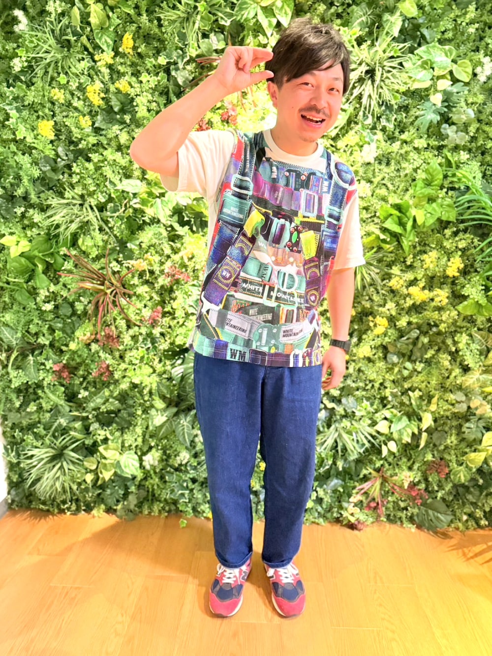 「チェック、大人カジュアル、オトナカジュアル、デニムパンツ、ストリートコーデ、White Mountaineering、wtaps、New Balance」｜shuuuuuunchiiiさん（メンズ・168cm）の春コーディネートの1枚目の写真