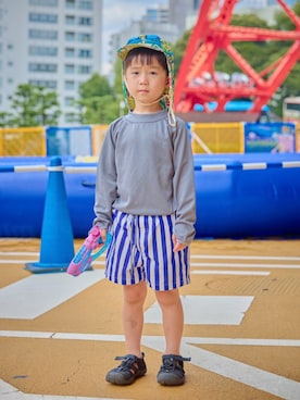 「KEEN（キーン）のアイテム」を使った、STKくんさん（キッズ・110cm）の夏コーディネート