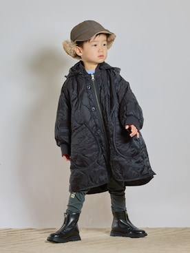 「アイテム（レッグウェア）」を使った、STKくんさん（キッズ・100cm）の秋コーディネート