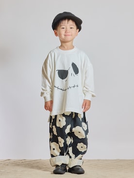 「LOWRYS FARM（ローリーズファーム）のシェフパンツ２４SS　995491（その他パンツ）」を使った、STKくんさん（キッズ・100cm）の秋コーディネート
