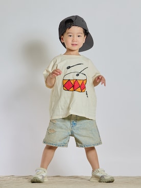 「アイテム（スニーカー）」を使った、STKくんさん（キッズ・100cm）の夏コーディネート