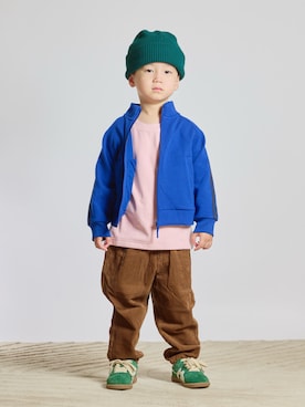 「アイテム（ニットキャップ/ビーニー）」を使った、STKくんさん（キッズ・100cm）の秋コーディネート