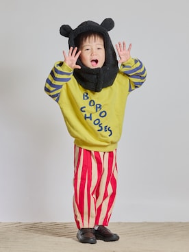 「アイテム（ローファー）」を使った、STKくんさん（キッズ・100cm）の秋コーディネート