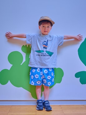 「BOBO CHOSES（ボボショーズ）のアイテム」を使った、STKくんさん（キッズ・110cm）の夏コーディネート
