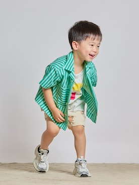 「アイテム（シャツ/ブラウス）」を使った、STKくんさん（キッズ・100cm）の夏コーディネート