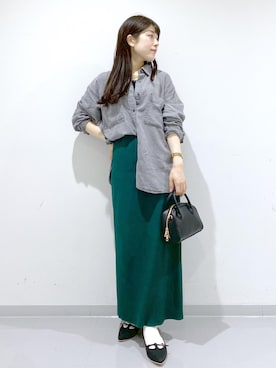 「アイテム（タンクトップ）」を使った、Sayuさん（レディース・155cm）の秋コーディネート