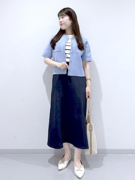 「ROPE' PICNIC（ロペピクニック）のアイテム」を使った、Sayuさん（レディース・155cm）の春コーディネート