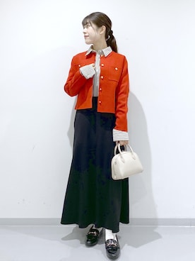 「アイテム（ローファー）」を使った、Sayuさん（レディース・155cm・30代）の秋コーディネート