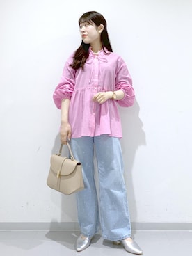 「ROPE' PICNIC（ロペピクニック）のアイテム」を使った、Sayuさん（レディース・155cm）の春コーディネート