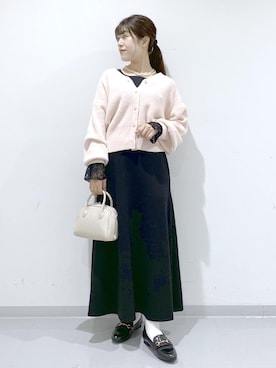 「アイテム（カーディガン/ボレロ）」を使った、Sayuさん（レディース・155cm・30代）の秋コーディネート