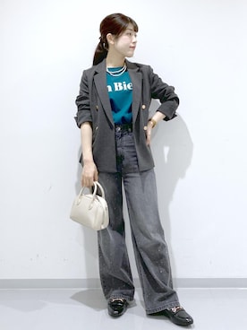 「アイテム（テーラードジャケット）」を使った、Sayuさん（レディース・155cm・30代）の秋コーディネート