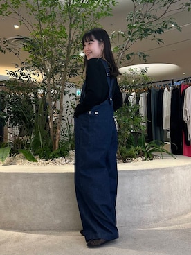 「アイテム（サロペット/オーバーオール、ブルー系）」を使った、やまださん（レディース・155cm）の夏コーディネート