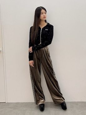 「GYDA（ジェイダ）のアイテム（その他パンツ）」を使った、Hitomiさん（レディース・150cm）の秋コーディネート