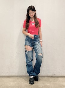 ウエストウェア　GFL Munsingwear 公式 マンシングウェア ツイルチェック9分丈パンツ