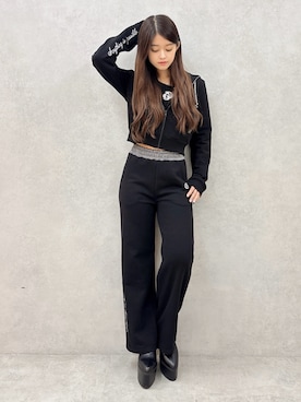 「GYDA（ジェイダ）のアイテム（その他パンツ）」を使った、Hitomiさん（レディース・150cm）の秋コーディネート