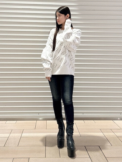 新品】【新作・今季】GYDA☆バルキーショートブーツ☆アイボリー☆M