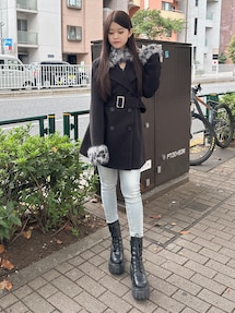 ベルト付きタイトファーコート｜ジェイダ（GYDA）公式通販｜RUNWAY