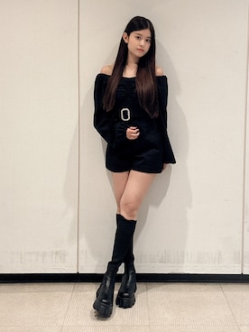 「GYDA（ジェイダ）のアイテム（その他パンツ）」を使った、Hitomiさん（レディース・150cm）の秋コーディネート