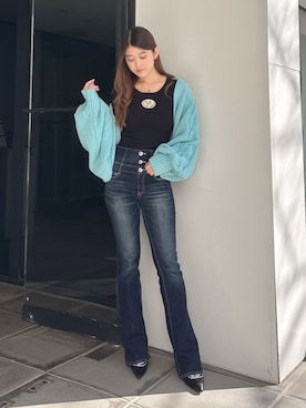 「GYDA（ジェイダ）のアイテム」を使った、Hitomiさん（骨格ウェーブ・レディース・150cm）の冬コーディネート
