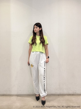 「アイテム（スウェットパンツ）」を使った、Hitomiさん（レディース・150cm）の夏コーディネート