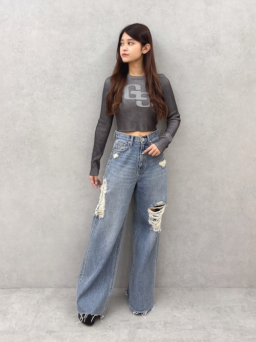 GG two color scheme ニットトップス