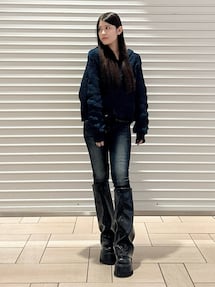 ハイウエストウエストクロススキニーデニムパンツ｜ジェイダ（GYDA