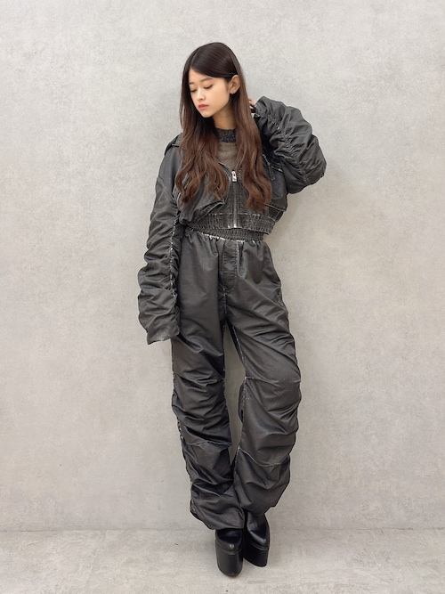 Tさん様　Ｍ (シェ) セール】mock neck shiny sheerトップス（Tシャツ/カットソー）｜GYDA