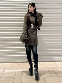 ハイウエストウエストクロススキニーデニムパンツ｜ジェイダ（GYDA