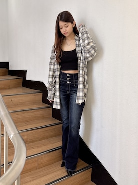 「GYDA（ジェイダ）のアイテム」を使った、Hitomiさん（骨格ウェーブ・レディース・150cm）の春コーディネート