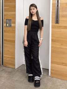 ハーフスリーブカシュクールオフショルショートトップス｜ジェイダ