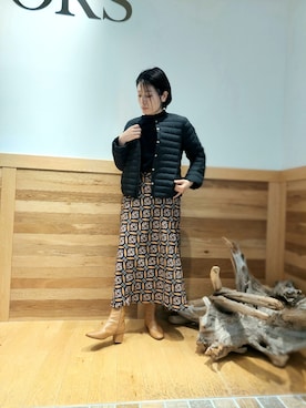 「RODE SKO」｜「アイテム（ダウンジャケット/コート）」を使った、yukiさん（レディース・163cm）の冬コーディネート