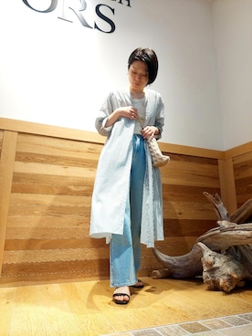 「URBAN RESEARCH DOORS（アーバンリサーチドアーズ）のフレアデニムパンツ（デニムパンツ）」を使った、yukiさん（レディース・163cm）の春コーディネート