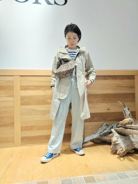 「ママファッション」｜「アイテム（モッズコート）」を使った、yukiさん（レディース・163cm）の冬コーディネート