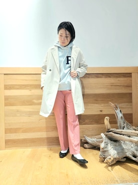 「RODE SKO」｜「アイテム（チェスターコート）」を使った、yukiさん（レディース・163cm）の冬コーディネート