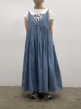 「PUAL CE CIN（ピュアルセシン）のアイテム」を使った、staff Eさん（レディース・155cm）の夏コーディネート