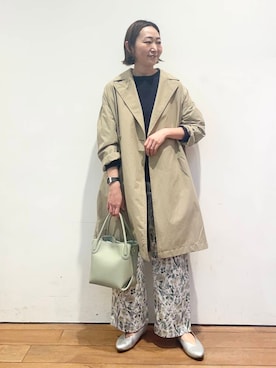 「ママファッション」｜「アイテム（その他アウター）」を使った、urd_nanakoさん（レディース・154cm）の春コーディネート