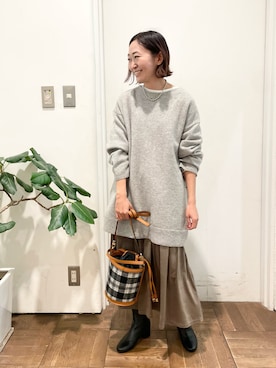 ちばななこさん（レディース・154cm）の冬コーディネート