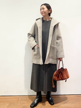 「アーバンリサーチドアーズ」｜「アイテム（ワンピース/ドレス）」を使った、ちばななこさん（レディース・154cm）の秋コーディネート