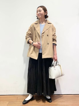 「ママファッション」｜「アイテム（その他アウター）」を使った、urd_nanakoさん（レディース・154cm）の春コーディネート