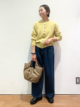 「URBAN RESEARCH DOORS WOMENS」｜「アイテム（ブーツ）」を使った、ちばななこさん（レディース・154cm）の秋コーディネート