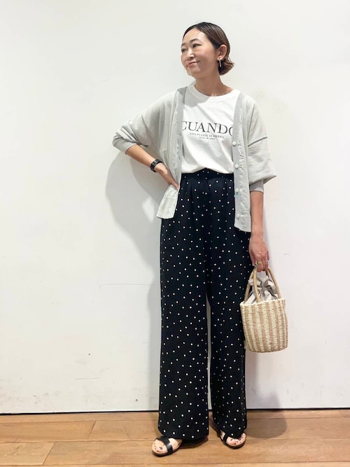 セール】『UR TECH ひやサラクール』リネン混Vネックショート