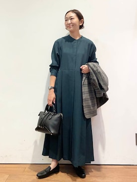 「FORK&SPOON」｜「アイテム（セットアップ）」を使った、ちばななこさん（レディース・154cm）の秋コーディネート