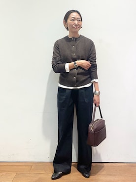 「URBAN RESEARCH DOORS（アーバンリサーチドアーズ）の2WAYスクエアショルダーバッグ（ショルダーバッグ）」を使った、ちばななこさん（レディース・154cm）の秋コーディネート