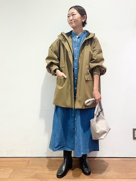 「URBAN RESEARCH DOORS（アーバンリサーチドアーズ）の防風/撥水ドロストフーディ（その他アウター）」を使った、ちばななこさん（レディース・154cm）の秋コーディネート