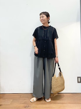 「RODE SKO（ロデスコ）のアイテム」を使った、ちばななこさん（レディース・154cm）の夏コーディネート